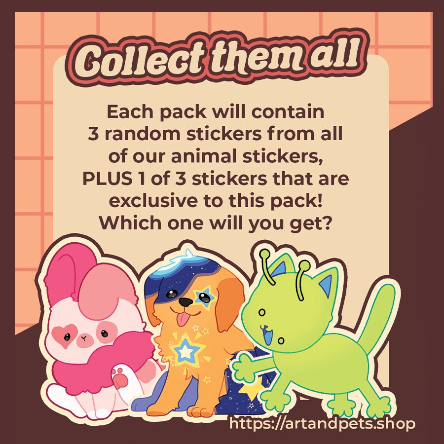 Animals TCG Style Sticker Pack