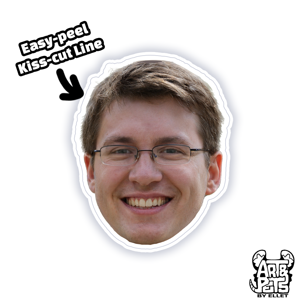 Your Face Here! - Custom Face Stickers (3in Waterproof)