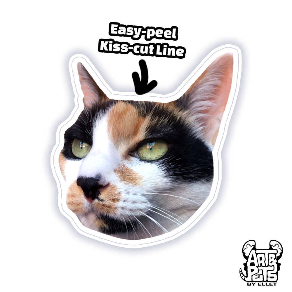 Your Pet Here! - Custom Pet Headshot Stickers (3in Waterproof)